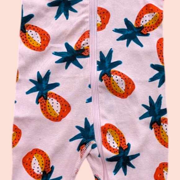 Hanna Andersson Cute Dragon fruit Print Zip Sleeper In Organic Cotton 0-18M NWOT - Picture 4 of 4